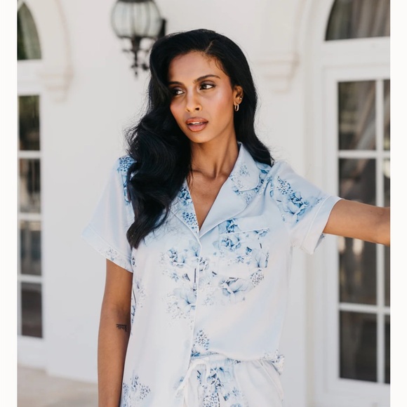 Mileva Bleu De Fleur Printed Pj set - Picture 1 of 4